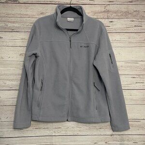 Columbia Light Blue Fleece Zip Up‎ Jacket Size XL
